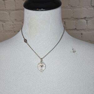 Premier Designs Silver Ornate Pendant Necklace